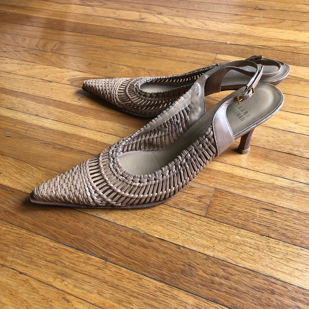 Stuart Weitzman Leather Kitten heels